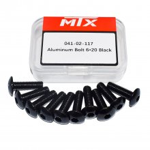 Βίδες αλουμινίου σετ 6x20mm μαύρες MTX